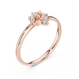 Anillo Elegante y Minimalista de Plata 925 con Baño de Oro Rosa y Moissanita para Mujer, Diseño Impermeable - Product Image 2