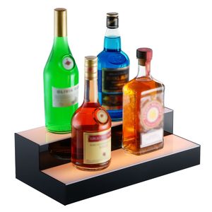 Espositore per Whisky Illuminato a LED a 2 Livelli da 16 Pollici in Acrilico per Casa e Uso Commerciale, Funzione Fai-da-Te - Product Image 6