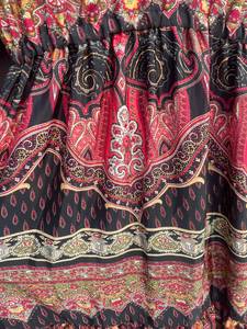 Boho Maxi <b>Dress</b> V-Neck Flare Sleeve Floral Print <b>Loose</b> Fit <b>Summer</b> Beach Wear 100% Silk Breathable Eco-Friendly Casual A-Line - Product Image 4