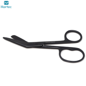 Tijeras para vendajes portátiles de color negro sólido, herramienta quirúrgica de primeros auxilios de acero inoxidable, uso de emergencia - Product Image 3