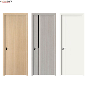 Wooden PVC Skin Film Coated MDF Wood Door for Home Interior Room PVC Panel <b>Building</b> Material for Office Factory Wholesale Price - Product Image 6