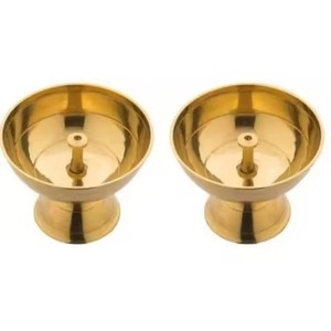 Diya ทองเหลืองแข็งงานฝีมือคลาสสิกสไตล์หรูหราการตกแต่งเทศกาลดิวาลิ - Product Image 1