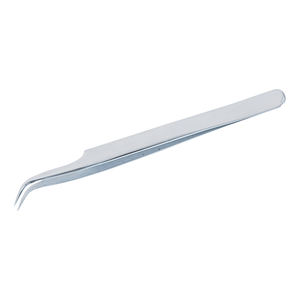 Fabricant professionnel d'outils de beauté, pinces à cils en acier inoxydable, haute précision, courbées, outil d'extension de cils, forceps - Product Image 1