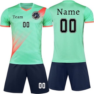 Ropa de Fútbol Resistente, Uniformes de Fútbol Personalizados |   Conjunto de Uniforme de Entrenamiento de Fútbol Sublimado, Camiseta y Pantalones Cortos de Fútbol - Product Image 2