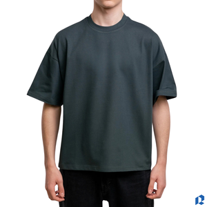 เสื้อยืดโอเวอร์ไซส์ผู้ชาย เสื้อยืดฮิปฮอปพิมพ์โลโก้ตามสั่ง คอกลม คุณภาพส่งออก มีตัวอย่างฟรี ขายส่ง คุณภาพพรีเมียม - Product Image 4
