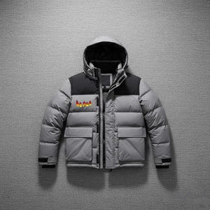 Veste matelassée en duvet brillant imperméable et coupe-vent pour homme, style streetwear, personnalisée, chaude pour l'hiver - Product Image 2