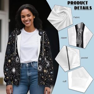 Sudadera con Capucha y Cremallera Transpirable de Forro Polar para Mujer ROMEO INDUSTRY, Otoño/Invierno, Casual, con Estampado por Transferencia Térmica Personalizado en la Parte Delantera, 95% - Product Image 5