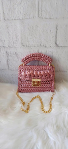 Bolso de Mano de Ganchillo con Hilo Metálico, Diseño Nuevo 2026, Tejido a Mano, Impermeable, Plegable, Unisex, para el Día de San Valentín, Noche - Product Image 2