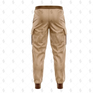 Pantalones cargo casuales de frente plano, personalizados por el fabricante, transpirables, con caída suave, aspecto clásico y resistencia al desgaste confiable. - Product Image 3