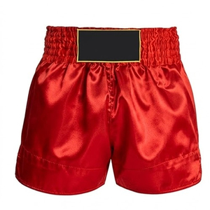 Pantalones Cortos de Boxeo Muay Thai de Satén Naranja para Hombre, Transpirables, Lisos, Teñidos, para Entrenamiento de Combate - Product Image 4