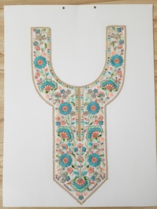 Designer Embroidered <b>Sew</b>-<b>On</b> Neck <b>Patches</b> | Fancy Orgenza Neckline Applique for Women's Apparel - Product Image 5