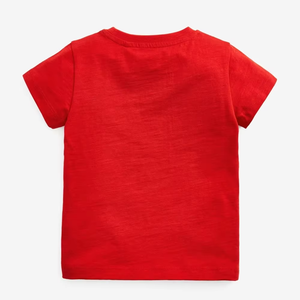 T-shirt pour enfants de haute qualité, nouveau style, 100% coton tricoté, séchage rapide, respirant, col rond, manches courtes, uni, décontracté, élégant - Product Image 2