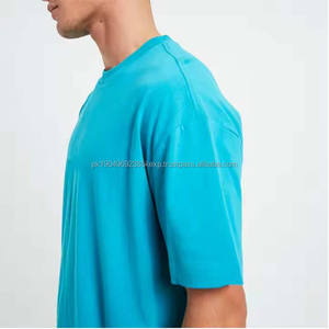 เสื้อยืดโอเวอร์ไซส์ผู้ชาย ผ้าฝ้าย 100% 250 GSM สีดำเข้ม สไตล์ฮิปฮอป สตรีทแวร์ ปักลายได้ตามสั่ง เสื้อยืดปรับแต่งได้ - Product Image 6