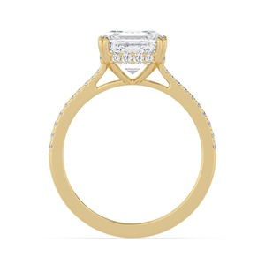 Bague de fiançailles en diamant de laboratoire rond et Asscher de 3,24 carats en or rose 10K, bijoux de mariage raffinés - Product Image 6