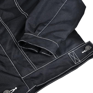 Unisex Black Polyester <b>Racing</b> Motorcycle <b>Jacket</b> with Blue Protective Padding Full Sleeve Flame-Retardant Winter Wear - Product Image 5
