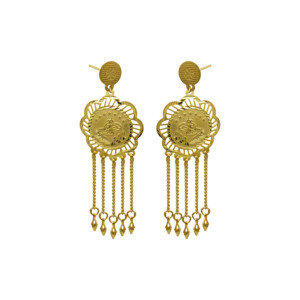 Ensemble de bijoux de mariée longs de style Dubaï en or, plaqué or 14K/18K/24K, bijoux de mode, ensemble de bijoux de conception turque traditionnelle - Product Image 4