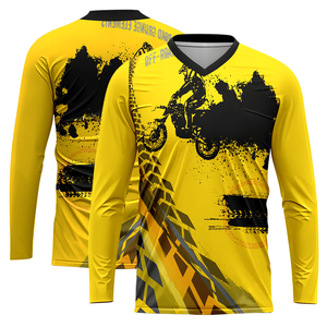 ชุดแข่งรถมอเตอร์ครอสแบบออกแบบเอง เสื้อเจอร์ซีย์ตาข่ายระบายอากาศสำหรับ MTB MX Dirt Bike BMX Downhill - Product Image 3
