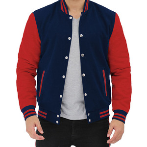 High Quality Men's Stand Collar Varsity Wool <b>Jacket</b> <b>Leather</b> Sleeves Custom Label Factory-Made ODM Services <b>Winter</b> Front Logo - Product Image 4
