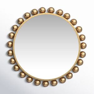 Modern Round Metal Decorative <b>Mirror</b> With Drip Design Handmade Wall Art - Product Image 1