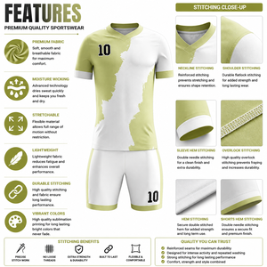 Vente flash - T-shirt d'uniforme de football personnalisé imprimé, 100% polyester, rayures vertes premium, manches courtes, logo personnalisé - Product Image 6