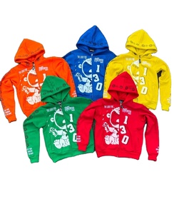 Sweat à capuche zippé vintage pour hommes manufacturé sur mesure avec logo DTG imprimé hiver 100% coton délavé à l'acide - Product Image 1