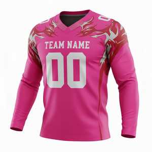 Conjunto de Uniforme de Fútbol Americano Personalizado de Manga Larga con Logotipo Frontal, 100% Poliéster, Antibacteriano y de Secado Rápido - Product Image 4