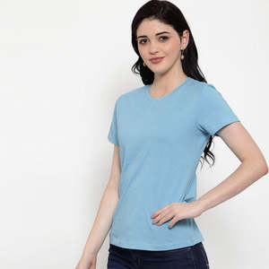 Camiseta de Verano para Mujer, Tallas Grandes S-5XL, Cuello en V, Manga Corta, Corte Regular, Transpirable, Spandex/Algodón - Product Image 3