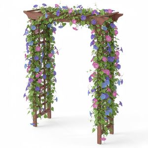 Arche de mariage triangulaire en bois pour cérémonies, treillis pour plantes grimpantes, décoration de Noël, pergola pour jardin et cour arrière - Product Image 6
