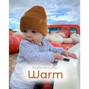 Bonnet en tricot côtelé épais avec patch en cuir et logo personnalisé, chaud pour l'hiver, unisexe, à revers, style slouchy, pour le ski, vente en gros - Product Image 5