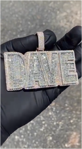 Colgante de Moissanita con Corte Brillante Redondo Estilo Hip Hop, Directo de Fábrica, Plata de Ley 925, Chapado en Oro de 18K, Joyería Fina Personalizada - Product Image 3