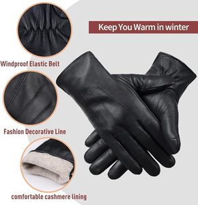 Unisex Man Woman Solid Color Sheepskin Latex Fetish <b>Gloves</b> 5 Toes Touchscreen Daily Party Short <b>Long</b> Leather <b>Gloves</b> Custom Logo - Product Image 3