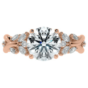 Anillo de Diamantes de Lujo Cultivados en Laboratorio en Oro de 9K/10K/14K/18K con Certificado IGI, Anillo de Compromiso con Diamantes Cultivados en Laboratorio en Forma Floral Infinita - Product Image 3