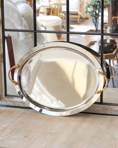 Luxury Statement Platter with Heritage Floral Engraving Ornate Metal Border for Dining Antique Silver Plated <b>Food</b> Serving <b>Tray</b> - Product Image 6