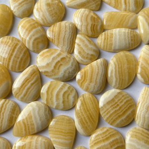 Haute qualité en vrac jaune cristal Aragonite Cabochon perle forme pierre précieuse naturelle 10-40mm 2-10g pour la fabrication de bijoux - Product Image 2