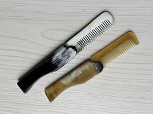Natural Genuine Horn Eco-Friendly Modern Handmade Hair Comb Anti-Static Hair Massage <b>Care</b> <b>Beard</b> Grooming Beauty Accessory - Product Image 4