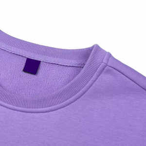 เสื้อสเวตเชิ้ตคอกลมแบบยูนิเซ็กซ์ สีม่วงล้วน ถักแบบพูลโอเวอร์ สวมใส่สบายๆ สำหรับฤดูใบไม้ร่วง ทรงปกติ แขนยาว - Product Image 5