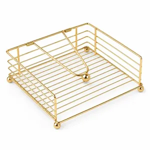 Rectangle Frame Napkin Holder Amazing Metal Copper Wire <b>Table</b> <b>Top</b> <b>Decor</b> for <b>Wedding</b> Home or Office for Parties - Product Image 2