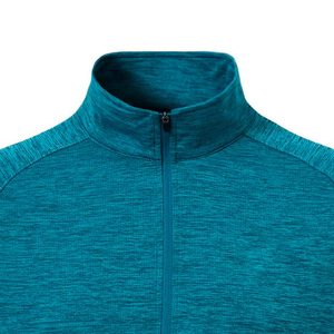 Sweat-shirt à col zippé pour homme, manches longues, coupe classique, demi-zip, personnalisable avec logo, pour usage extérieur, en coton mélangé basique, vente en gros - Product Image 3