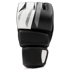 Vente directe d'usine, gants de boxe en cuir PU, gants d'entraînement noirs professionnels, gants MMA pour adultes - Product Image 3