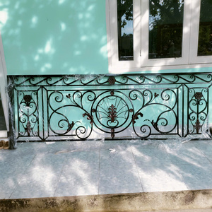 Durable Exterior Wrought Iron Railings: Premium Rust-Resistant Ornamental Metal Railings for Steps, Stairs & Outdoor Spaces - Product Image 1