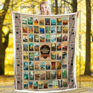Geographic Atlas Printed Sherpa Fleece Blanket 50*60 Inches World Map Pattern for All Seasons in Home Bedroom Bed Blankets - Product Image 2
