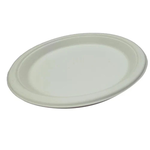 Plato Redondo Grande de 12 Pulgadas de Bagazo de Caña de Azúcar Compostable, Plato Desechable Sostenible para Alimentos de Proveedor Indio para Exportación a Granel - Product Image 3
