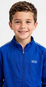 Veste de sport bleue écologique pour homme ONETEN APPARELS avec col à capuche et fermeture éclair sur le devant - Product Image 2