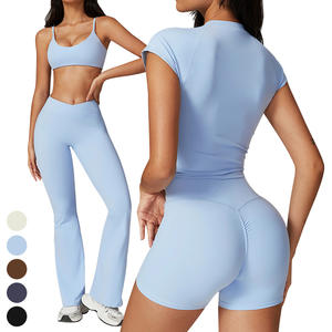 Conjunto de Yoga de 2 Piezas Transpirable Personalizado OEM de Altaf Brothers, Ropa Deportiva para Mujer, Spandex y Poliéster al por Mayor - Product Image 3