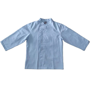 เสื้อเชฟราคาถูกสำหรับร้านอาหารและครัว  แบบขายส่ง OEM ระบายอากาศได้ดี ซักได้  พร้อมปักโลโก้ตามสั่ง  สีพื้นสำหรับผู้ชาย - Product Image 4