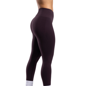 Leggings de compression sans couture taille haute Deep Plum pour femme, idéaux pour la gym, le fitness, le yoga, la course à pied, l'entraînement, résistants aux squats, extensibles dans quatre directions - Product Image 2