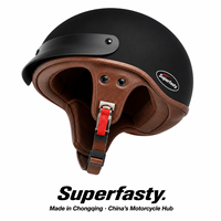 Casque de moto unisexe de luxe à face ouverte en ABS, fabrication chinoise, excellente qualité, résistant aux chocs, idéal pour les trajets quotidiens