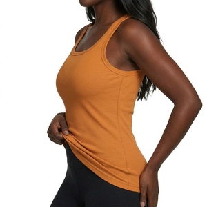 Ribbed Tank <b>Top</b> Sleeveless Scoop Neck Fitted Knit Lounge Comfortable Soft Relaxed Custom OEM Wholesale Manufacturer - Product Image 2