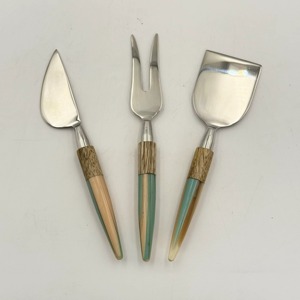 Most Demanded Stainless Steel Cheese Knife Set With Resin Handle Durable <b>Metal</b> Cheese <b>Tools</b> For Serving - Product Image 4