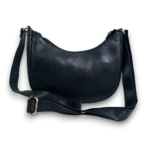 <b>Women</b>’s Genuine Leather Crescent Crossbody Bag <b>Small</b> Half Moon Shoulder <b>Purse</b> (Black) - Product Image 1